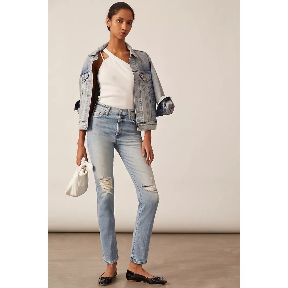 MOTHER The Huffy Skimp‎ Relaxed Straight Leg Jeans Rope's End NWT 27 28 30 $278